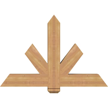 Ekena Millwork Kennewick Timber Gable Bracket, Western Red Cedar, 48"W x 32"H x 5 1/2"D x 5 1/2"F, 16/12 Pitch GBW048X32X0606KEN00SWR